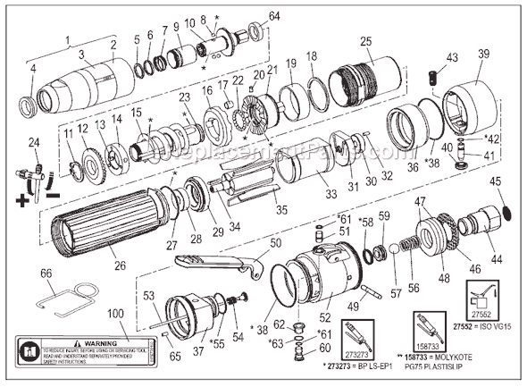 Page A Diagram and Parts List for CP2011 6151922011 Chicago Pneumatic Electric Drill